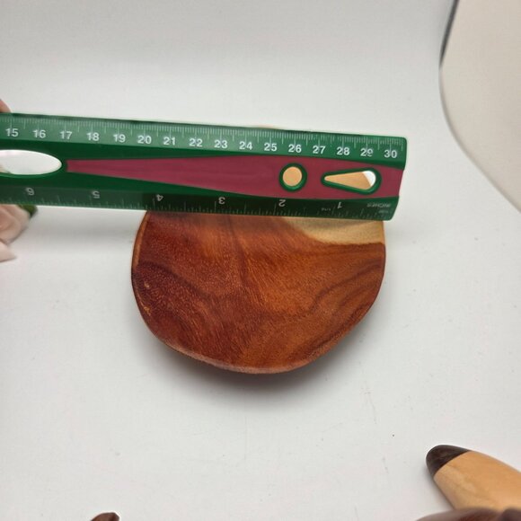 Vintage Rustic Wood Fruits and Tray 6 Piece Hand Made - Picture 5 of 13